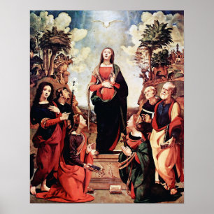 Vår Dam Virgin Mary Immaculate Heart 3 Poster