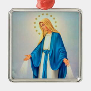 Vår Dam Virgin Mary Julgransprydnad Metall