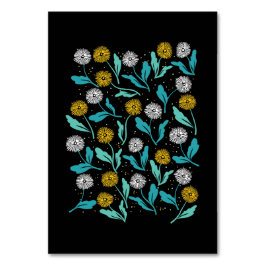 Vår Dandelion Flowers and Löv Design Bordsnummer