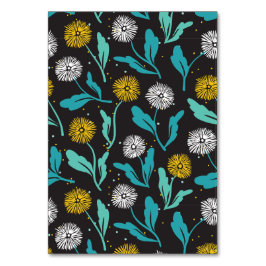 Vår Dandelion Flowers and Löv Design Bordsnummer