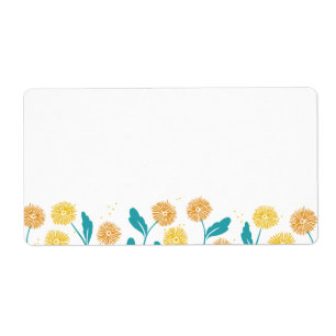 Vår Dandelion Flowers and Löv Design Fraktsedel