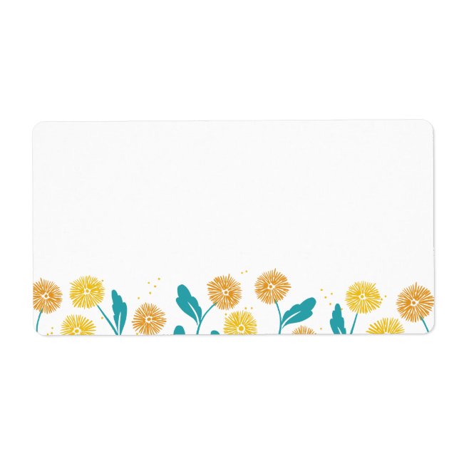 Vår Dandelion Flowers and Löv Design Fraktsedel (Framsidan)