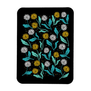 Vår Dandelion Flowers and Löv Design Magnet