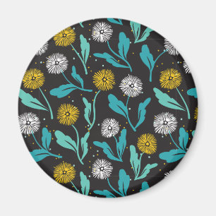 Vår Dandelion Flowers and Löv Design Magnet