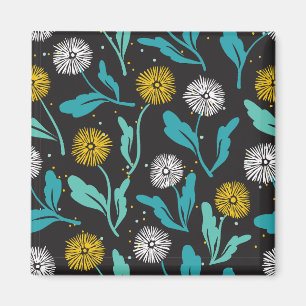 Vår Dandelion Flowers and Löv Design Magnet
