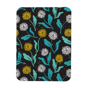 Vår Dandelion Flowers and Löv Design Magnet