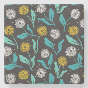 Vår Dandelion Flowers and Löv Design Stenunderlägg