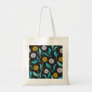 Vår Dandelion Flowers and Löv Design Tygkasse