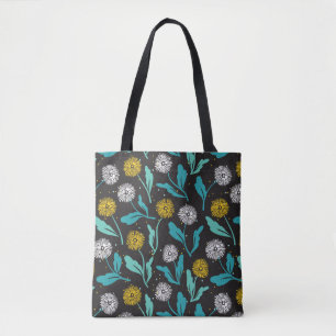 Vår Dandelion Flowers and Löv Design Tygkasse