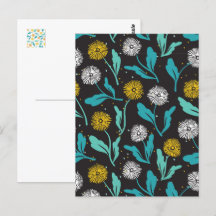 Vår Dandelion Flowers and Löv Design