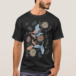 Vår Dandelion Mönster i Brown Färg Palatte T Shirt