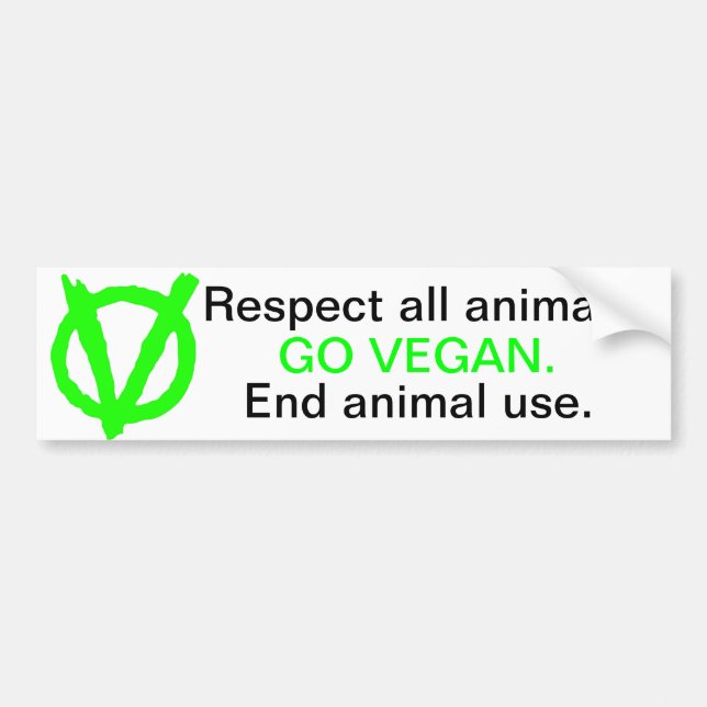 Var delen av Veganrevolutionen! Bildekal (Framsidan)