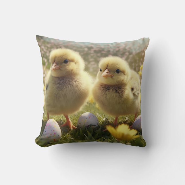 Vår Delight - Adsible Chick glad påsk Kudde (Framsida)