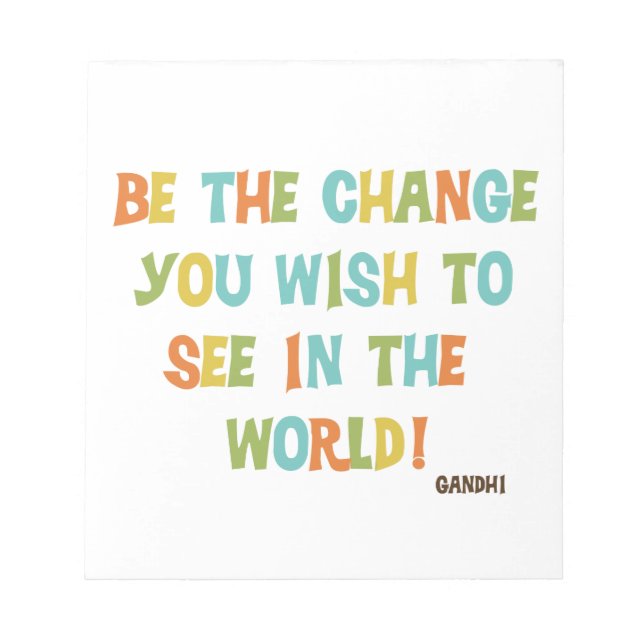 Var den ändring du vill se anteckningsblock (Framsida)