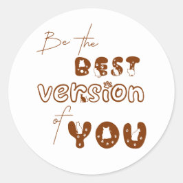 Var den bästa versionen av Cute Cat Runt Klistermärke