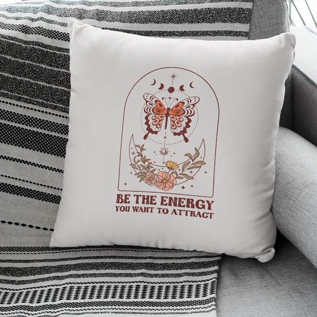 Var den energi du vill locka Boho Kudde (Skapare uppladdad)