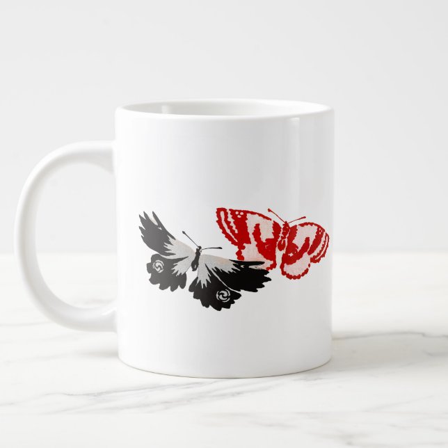 Var den förändring du vill se i världen jumbo mugg (Vänster)