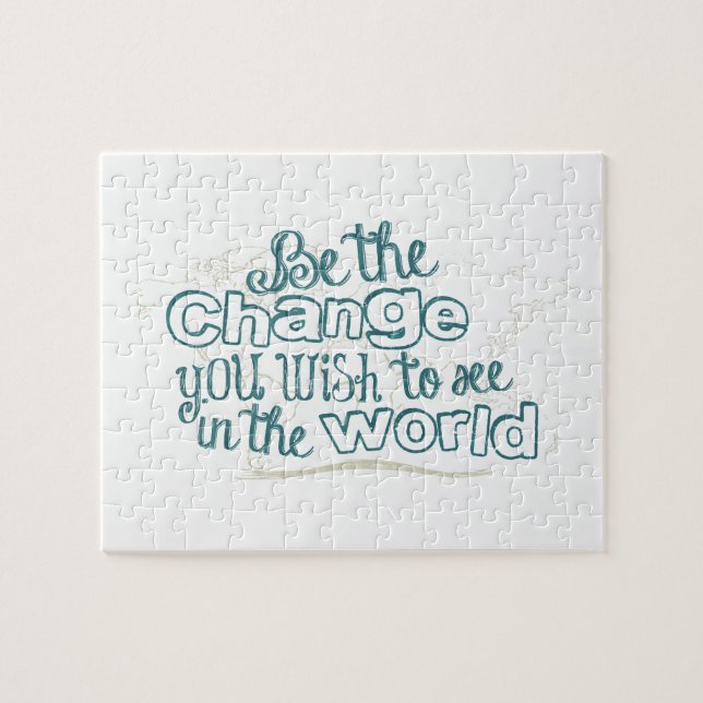 Var den förändring du vill se i världen pussel (Horisontell)