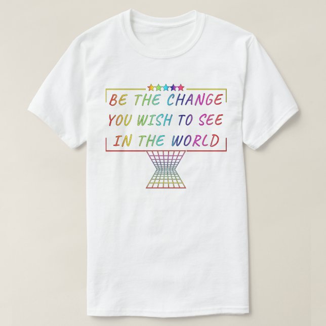 Var den förändring du vill se i världen t shirt (Design framsida)