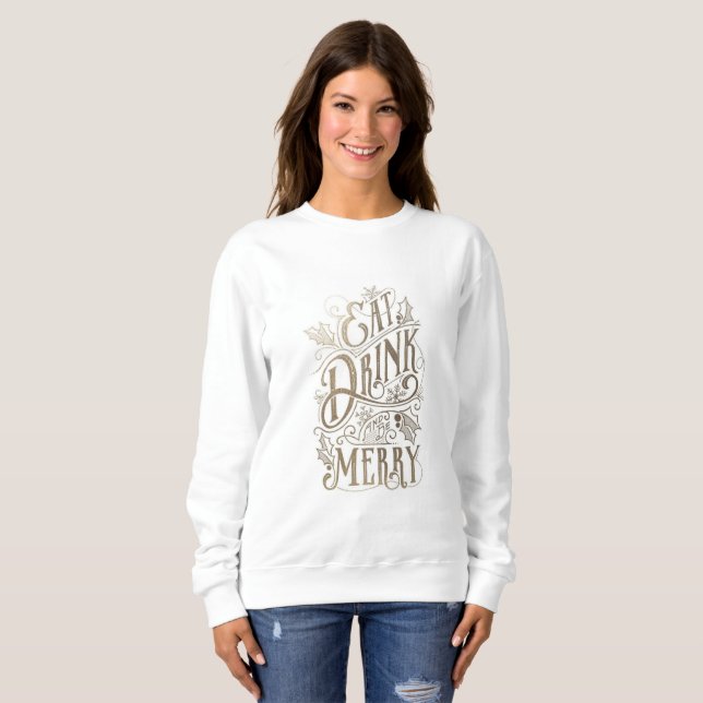 "Var den glada" juljumper T-shirt (Hel framsida)
