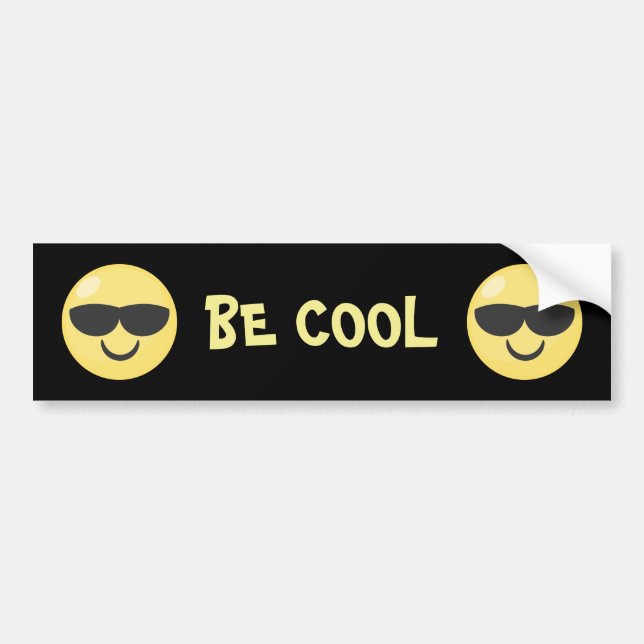 Var den kalla solglasögonEmoji bildekalet Bildekal (Framsidan)