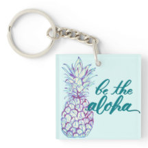 Var den lilla nyckelringen Aloha Pineapple Square