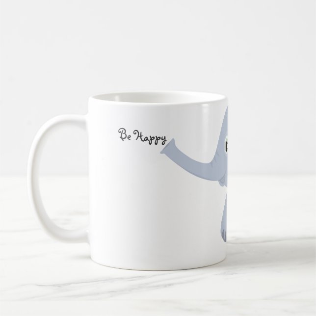 Var den lyckliga lite elefantmuggen kaffemugg (Vänster)