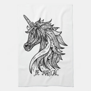 Var den Magical unicornen Kökshandduk