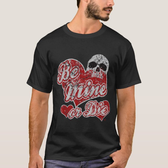 Var den min eller matrisvalentin för dag skjortan t-shirt (Framsida)