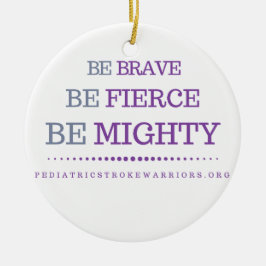 Var den modiga prydnaden julgransprydnad keramik