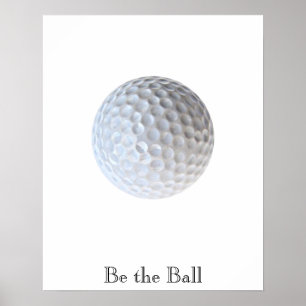 Var den Motivational golfen för boll Poster