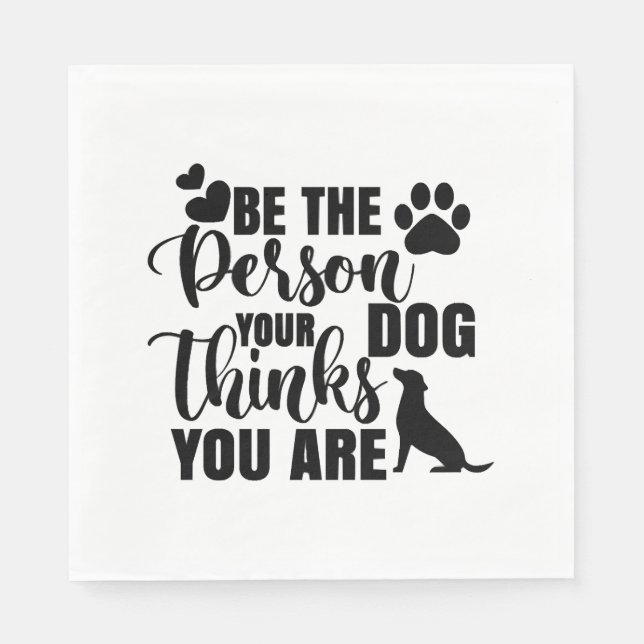 Var den person som Hund vill ha Pappersservett (Framsidan)