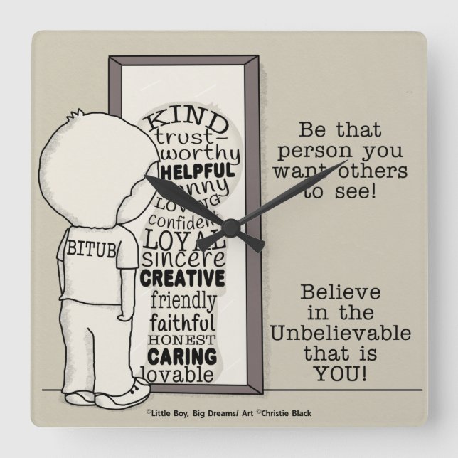 Var den personen? fyrkantig klocka (Framsida)