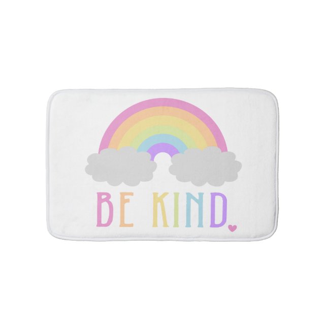 Var den snälla pastellfärgade regnbågen badrumsmatta (Framsidan)