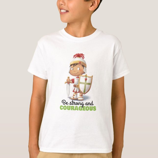 Var den starka och modiga bibelverseT-tröja T Shirt (Framsida)