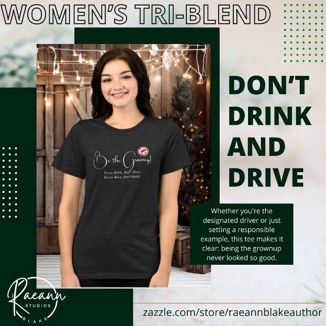 Var den vuxna personen Drick inte och kör T Shirt (Skapare uppladdad)