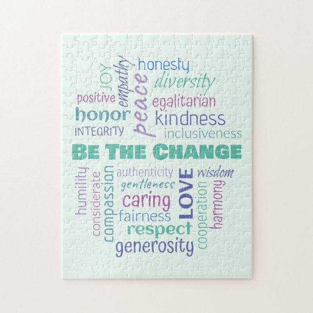 Var det att förändra det positiva Ord molnet? Pussel (Vertikal)