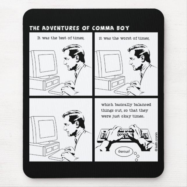 "Var det det bäst av tid" mousepad Musmatta (Framsidan)