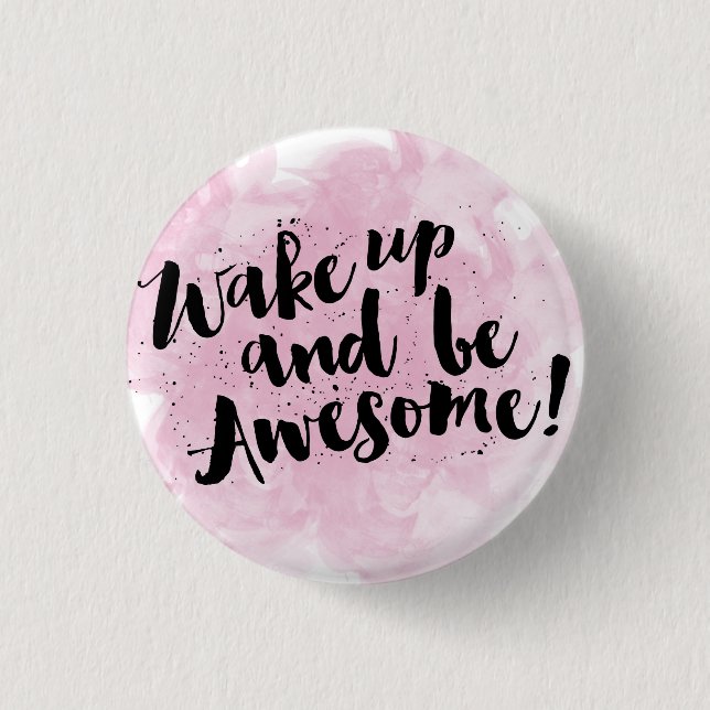 Var det enorma vattenfärgtypografiemblem knapp (Framsida)