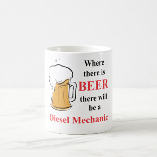 Var det finns öl - diesel- mekaniker kaffemugg