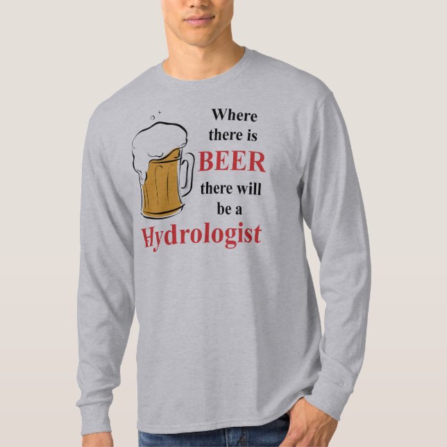 Var det finns öl - Hydrologist T-shirt (Framsida)