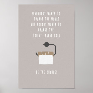 Var det förändringen! Badezimmer Poster