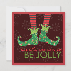 Var det Jolly roliga partyet för jul för Inbjudningar