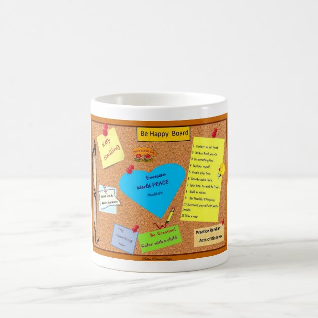 Var det lyckliga meddelandet stiger ombord kaffemugg (Center)