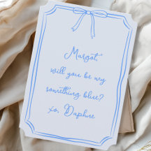 Var det något blått för mig? Bow Bridesmaid Frieri