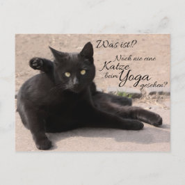 Var det? Noch nie eine Katze beim Yoga gesehen? Vykort