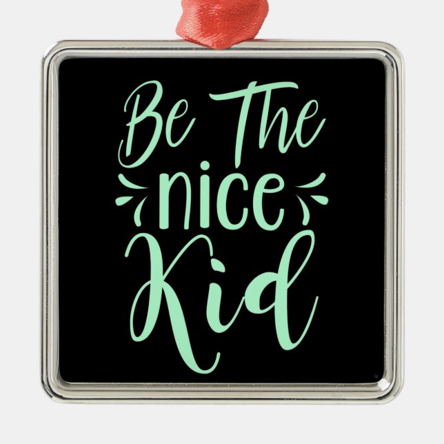 Var det positiva Nicebudskapet i Mint-Grönten Julgransprydnad Metall (Framsidan)