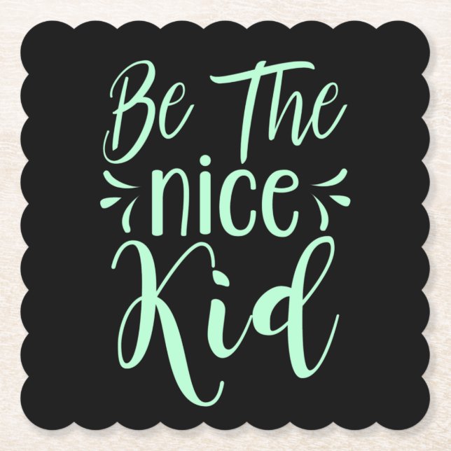 Var det positiva Nicebudskapet i Mint-Grönten Underlägg Papper (Framsida)