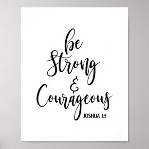 Var det starka och modiga Scripturetrycket Poster