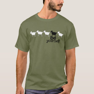 Var dig den svart sömnt-skjortan t-shirt
